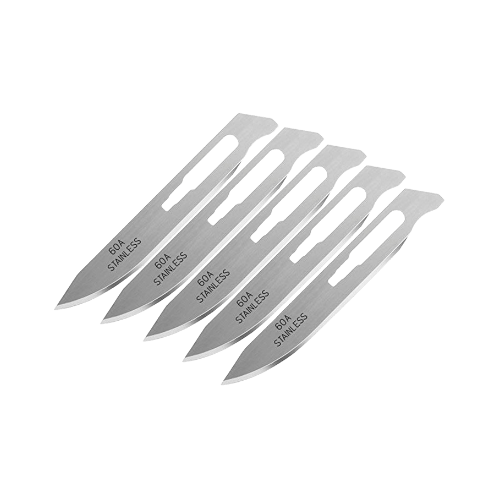 Hunttech Tyrfing 7 cm knivblad blank rustfri 5 stk – udskiftelige skarpe blade til Tyrfing-kniven