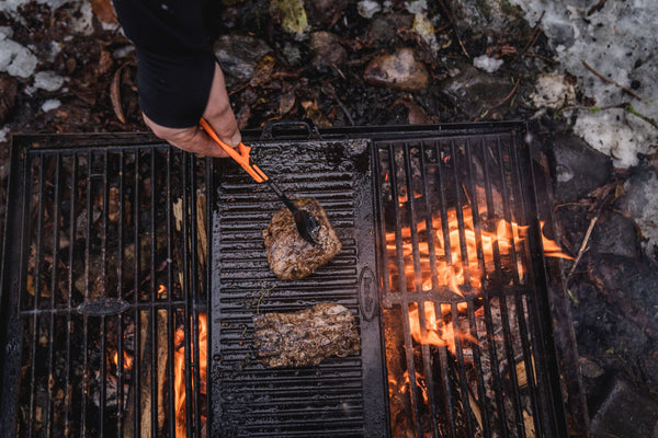 Hunttech Spork Tyrfing Add-On jagtbestik – kombineret ske og gaffel i stål til feltbrug